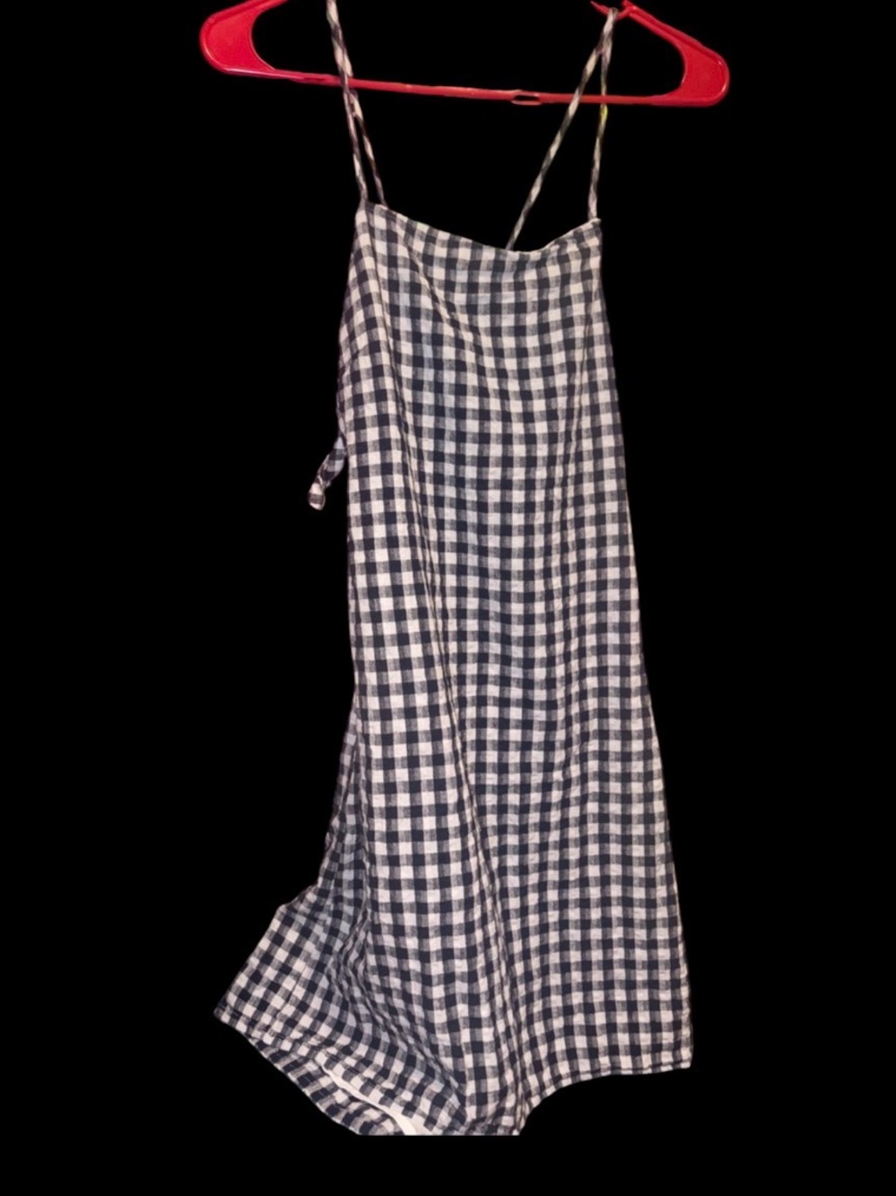 AE Gingham Tie-Back Linen/ Cotton Blend Mini Dress NEW!! - Picture 5 of 10